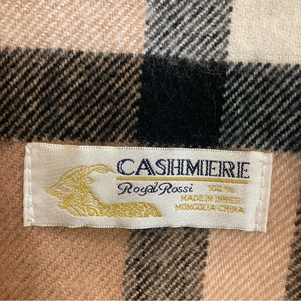 ROYAL ROSSI 100% Cashmere Made in  Mongolia China Burberry Styling Scarf - Picture 2 of 4